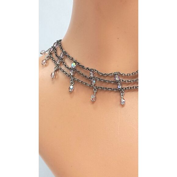 Vintage Christian DIOR Multistrand Layered Beaded Choker Necklace John Galliano - Picture 6 of 9